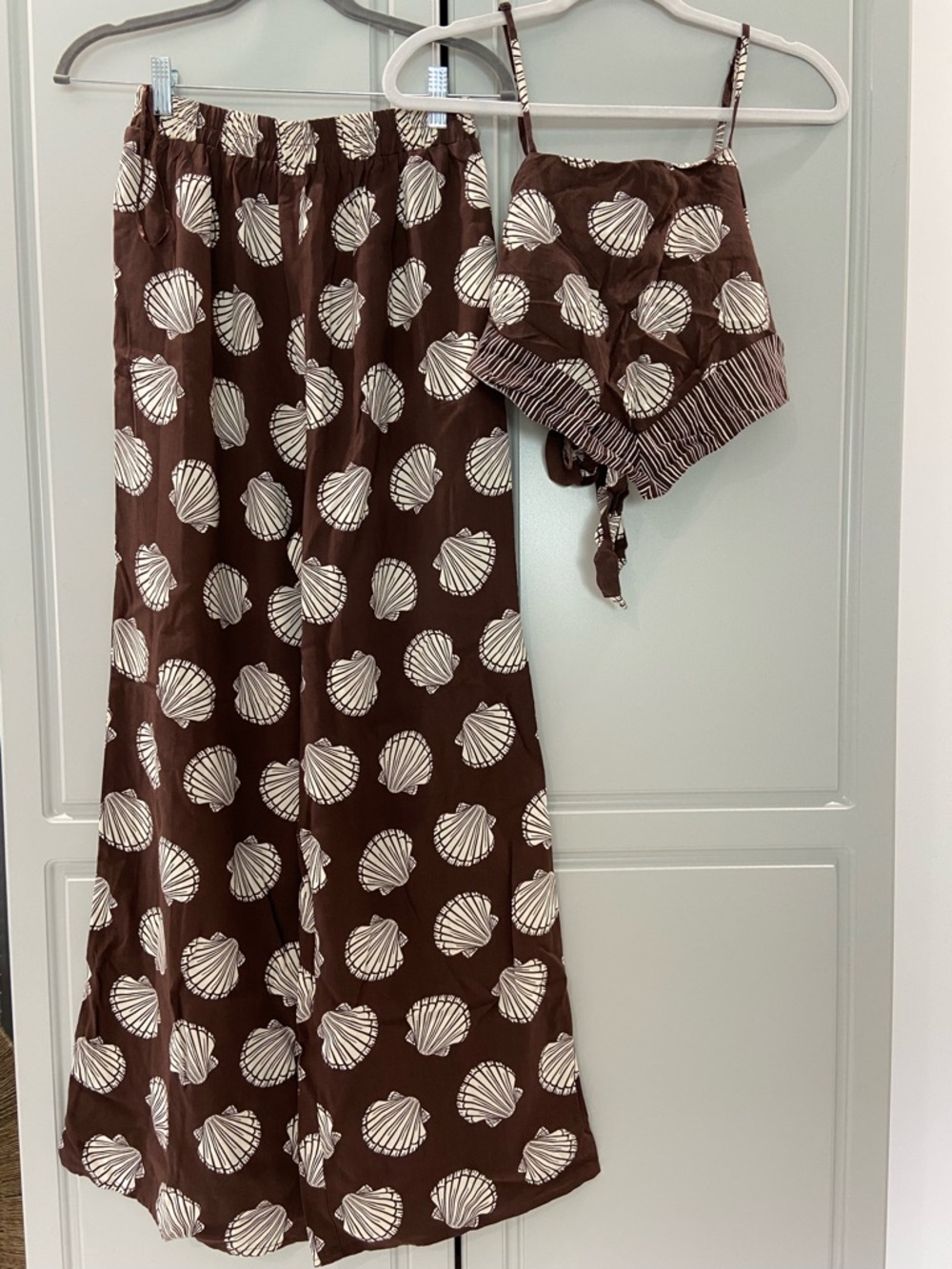 Japra Brown Shell-Print Two-Piece Set - Picture 2 of 3